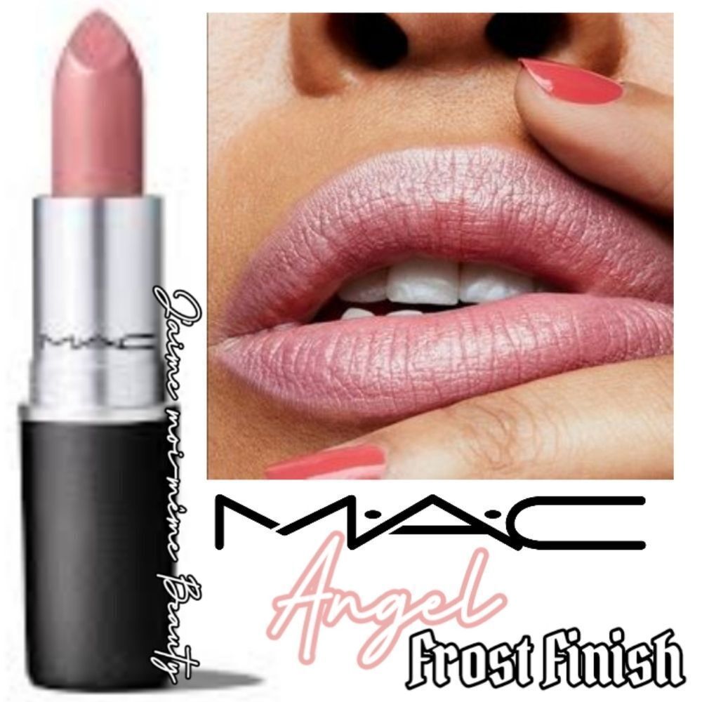 MAC Angel Frost Finish Lipstick Pale Baby Pink Frost Finish 90s Y2K Makeup Looks